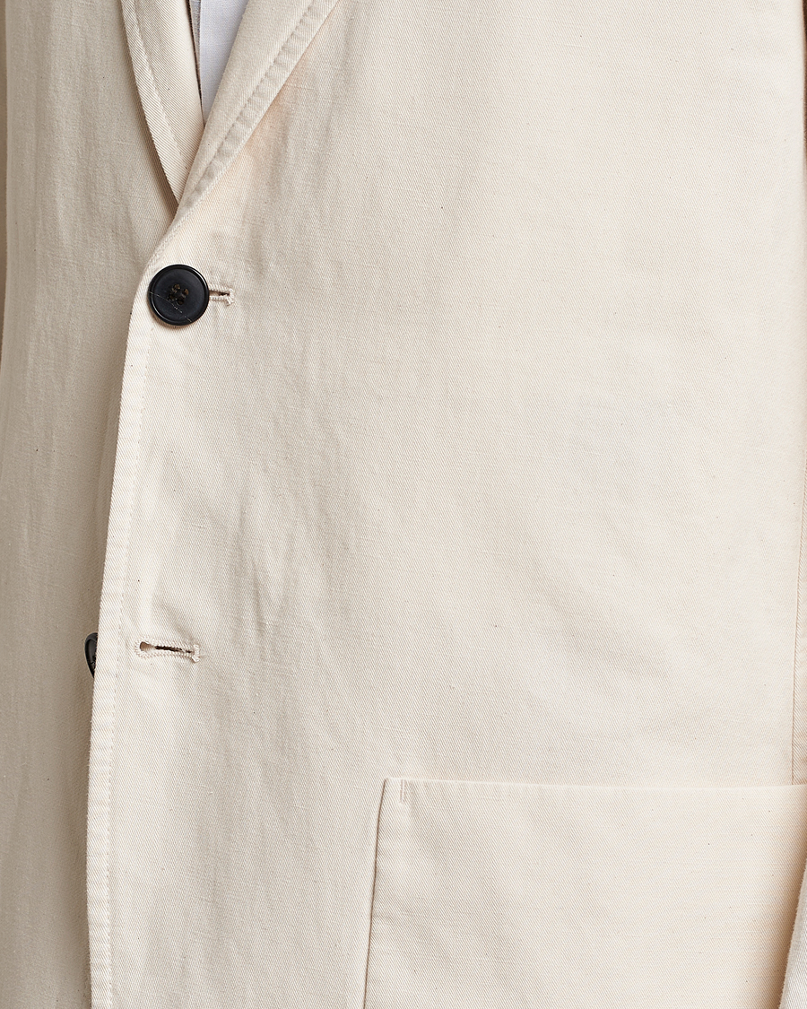 Herr | Kavajer | Sunspel | Unconstructed Cotton/Linen Blazer Undyed