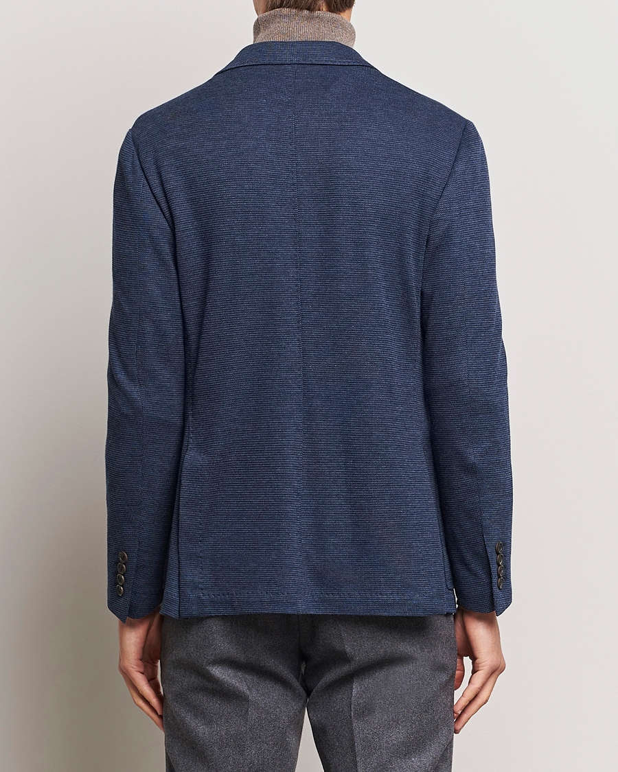 Herr | Kavajer | Canali | Structured Jersey Jacket Blue