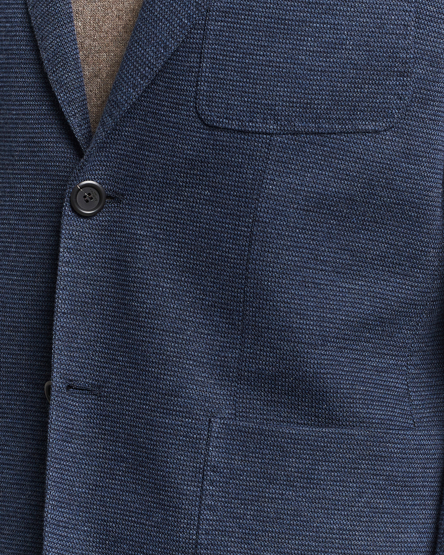 Herr | Kavajer | Canali | Structured Jersey Jacket Blue