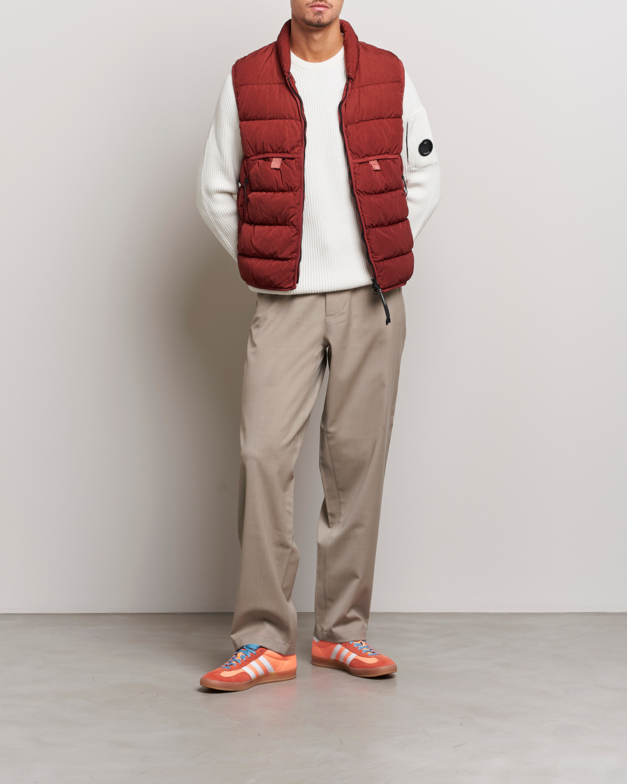 Herr | Tröjor | C.P. Company | Full Rib Knitted Cotton Crewneck White