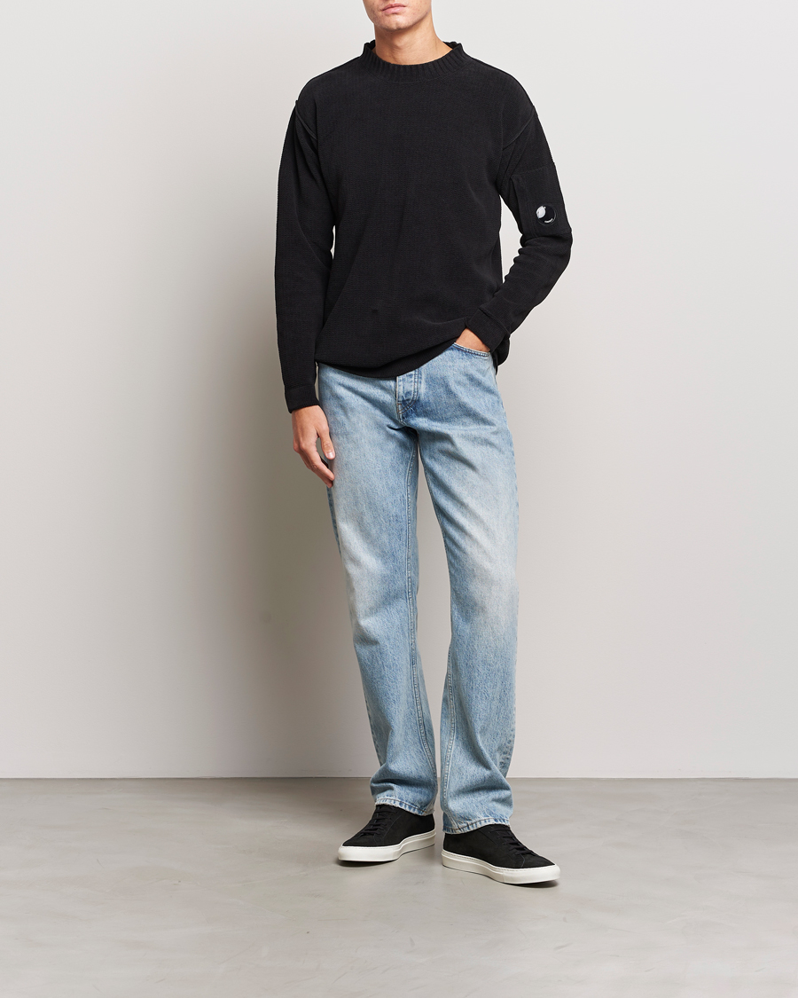 Herr | Tröjor | C.P. Company | Chenille Cotton Crewneck Black