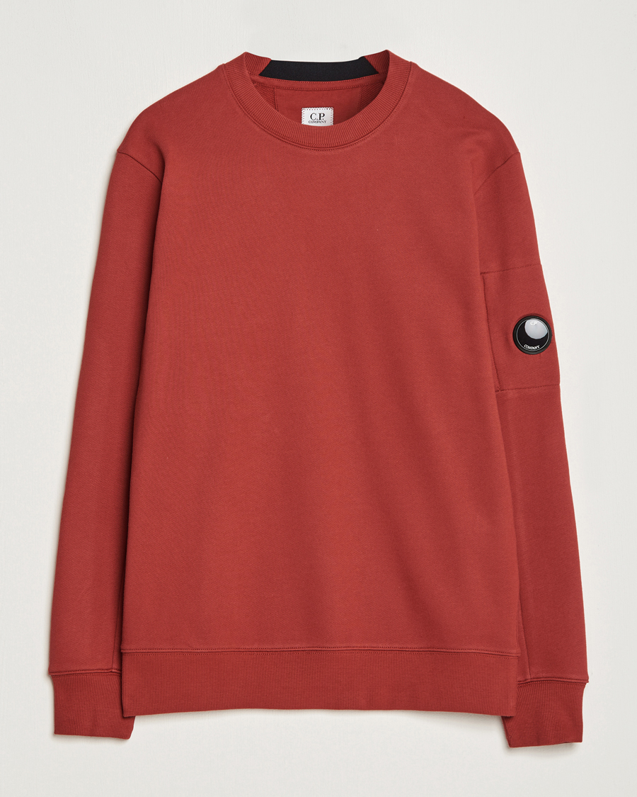Herr | Tröjor | C.P. Company | Diagonal Raised Fleece Lens Sweatshirt Wine