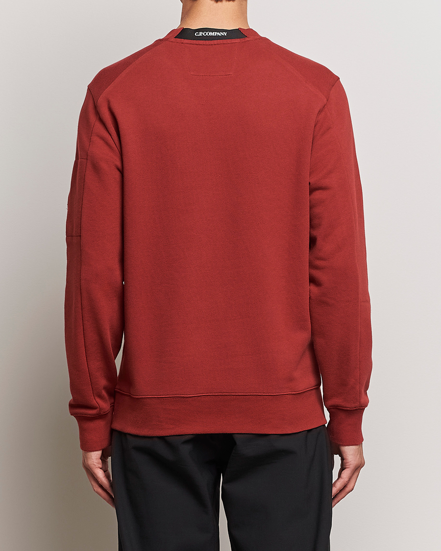 Herr | Tröjor | C.P. Company | Diagonal Raised Fleece Lens Sweatshirt Wine