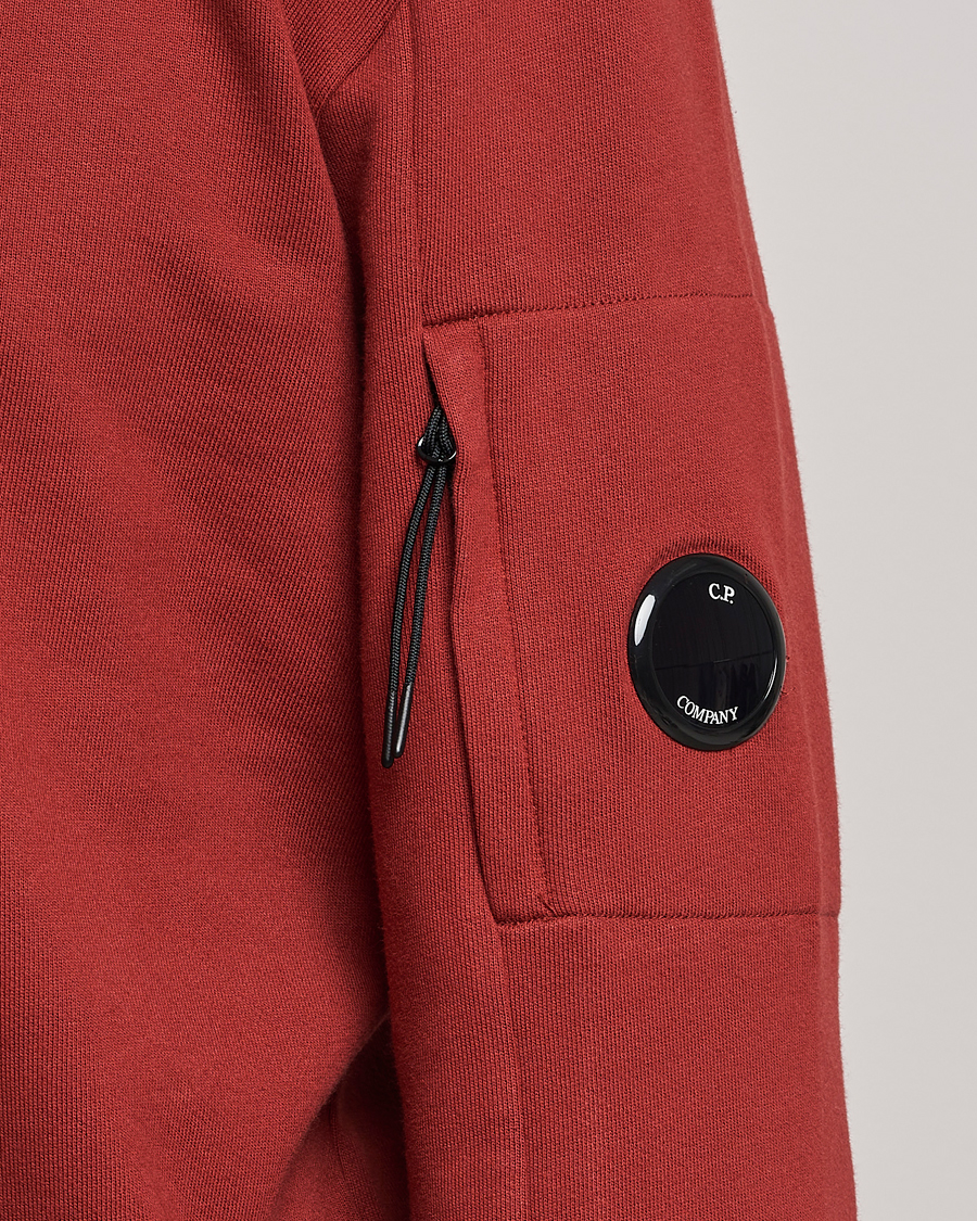 Herr | Tröjor | C.P. Company | Diagonal Raised Fleece Lens Sweatshirt Wine