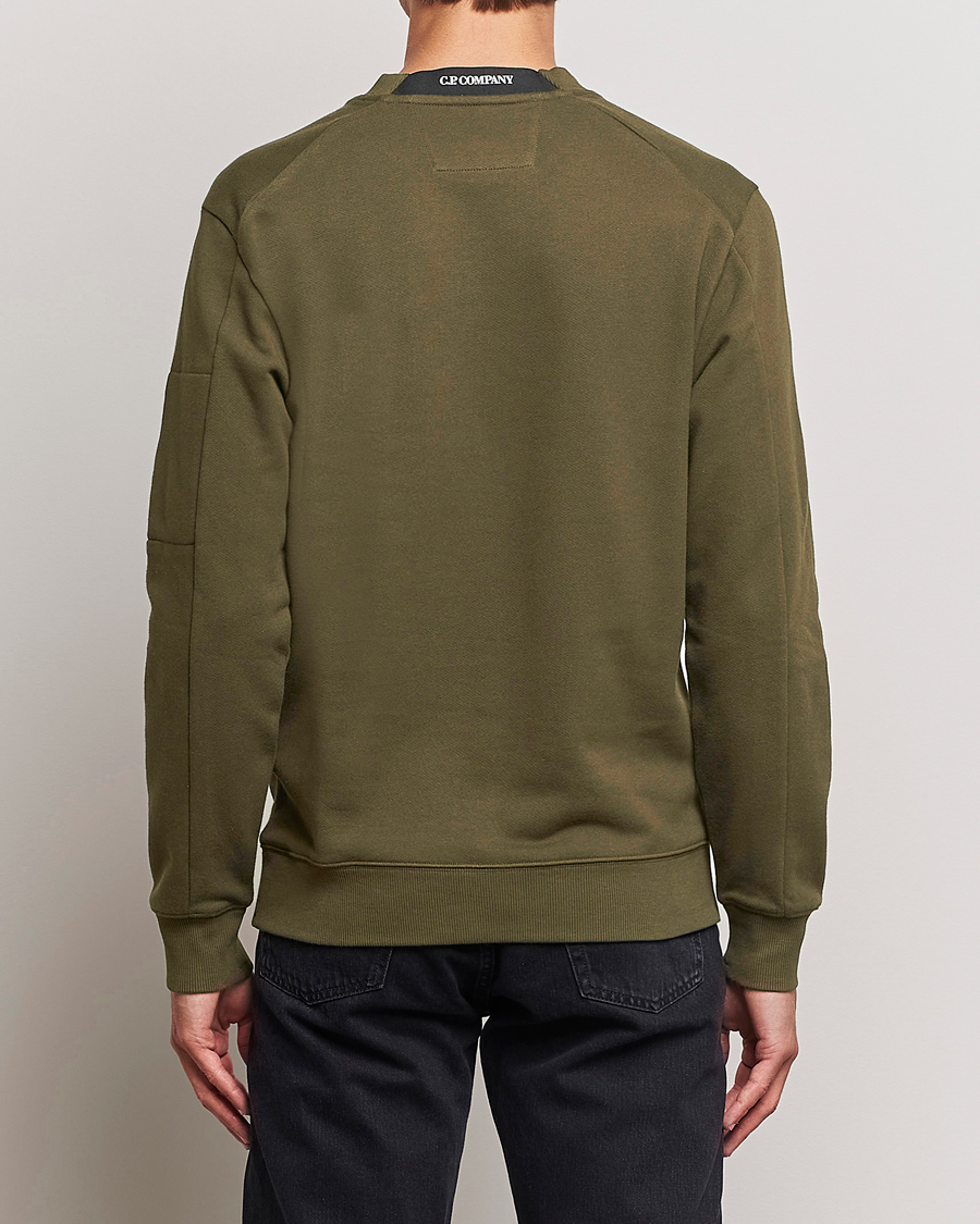 Herr | Tröjor | C.P. Company | Diagonal Raised Fleece Lens Sweatshirt Military Green