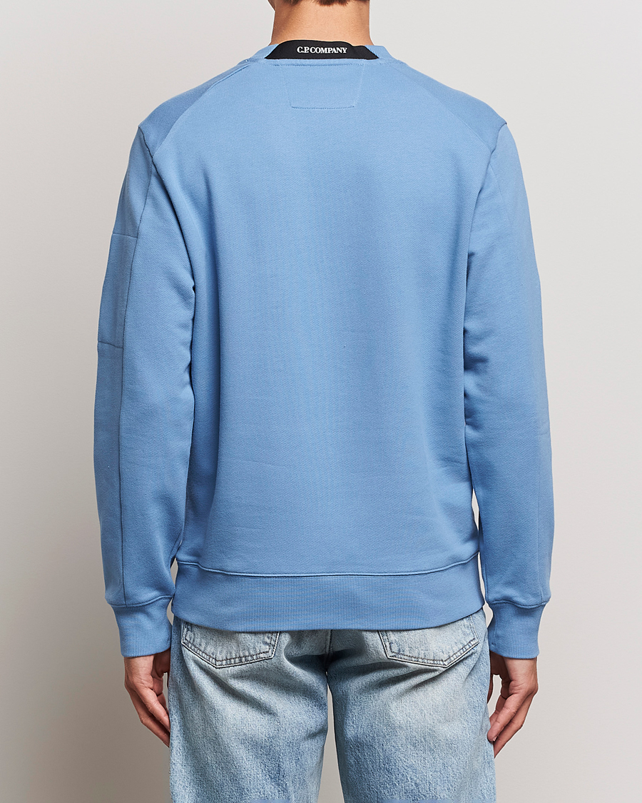 Herr | Tröjor | C.P. Company | Diagonal Raised Fleece Lens Sweatshirt Blue
