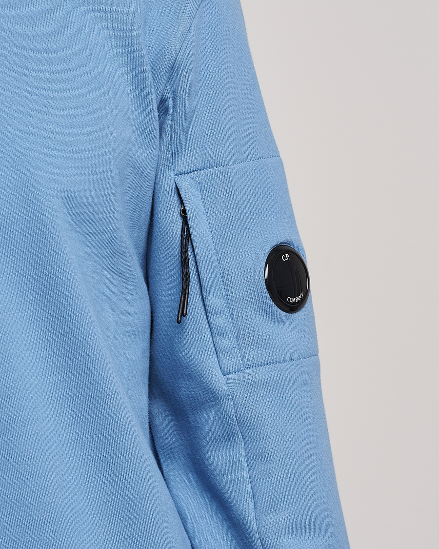 Herr | Tröjor | C.P. Company | Diagonal Raised Fleece Lens Sweatshirt Blue