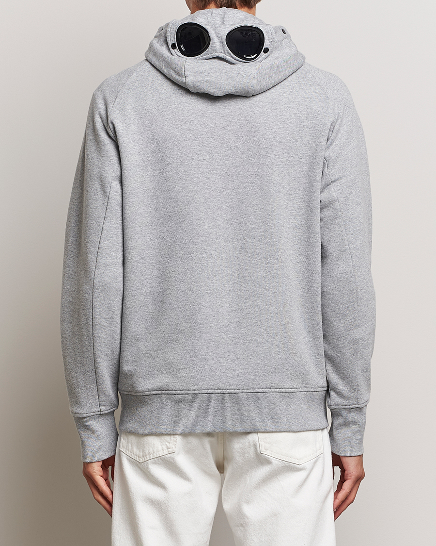 Herr | Tröjor | C.P. Company | Diagonal Raised Fleece Full Zip Goggle Hoodie Grey