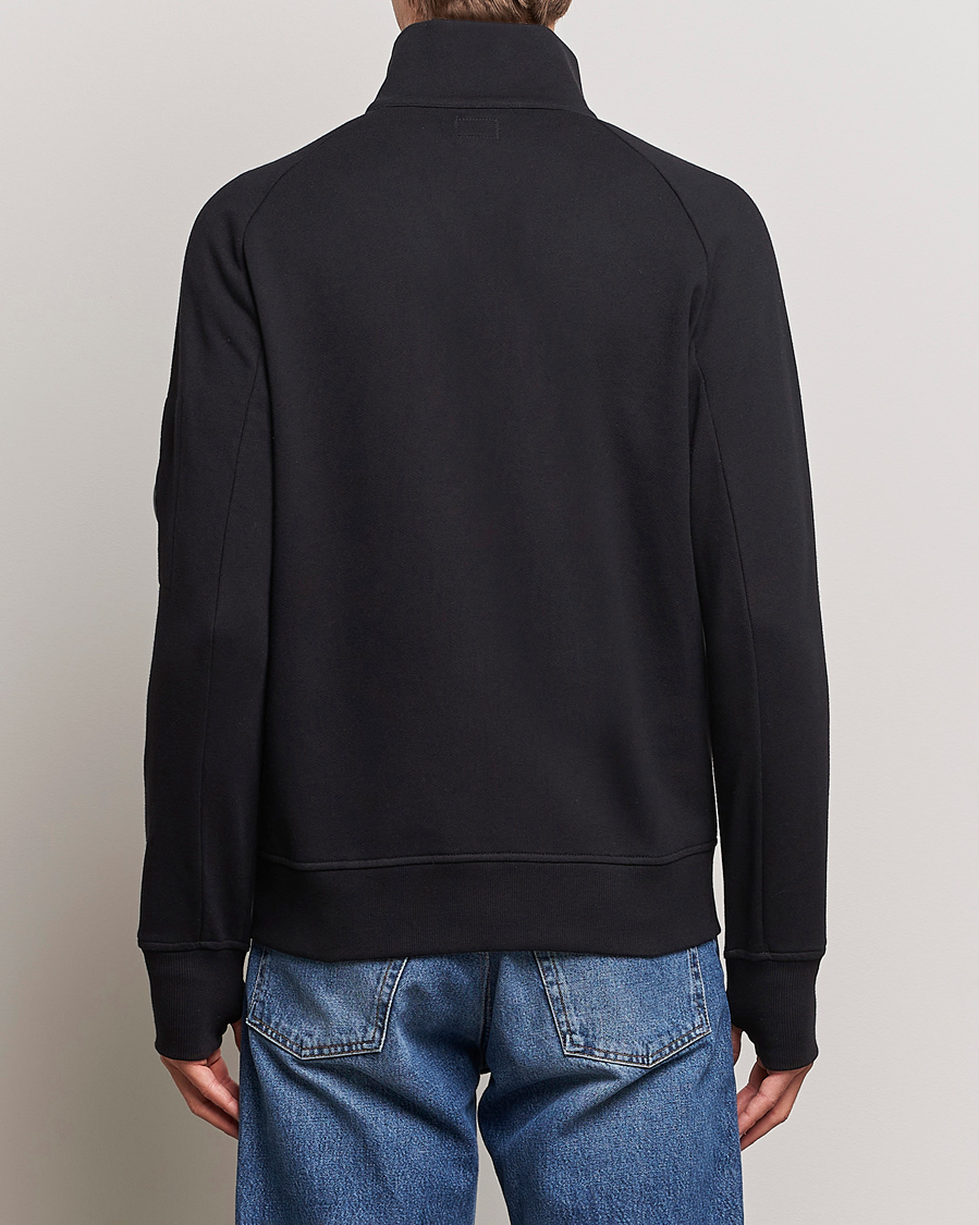 Herr | Tröjor | C.P. Company | Diagonal Raised Fleece Full Zip Lens Sweatshirt Black