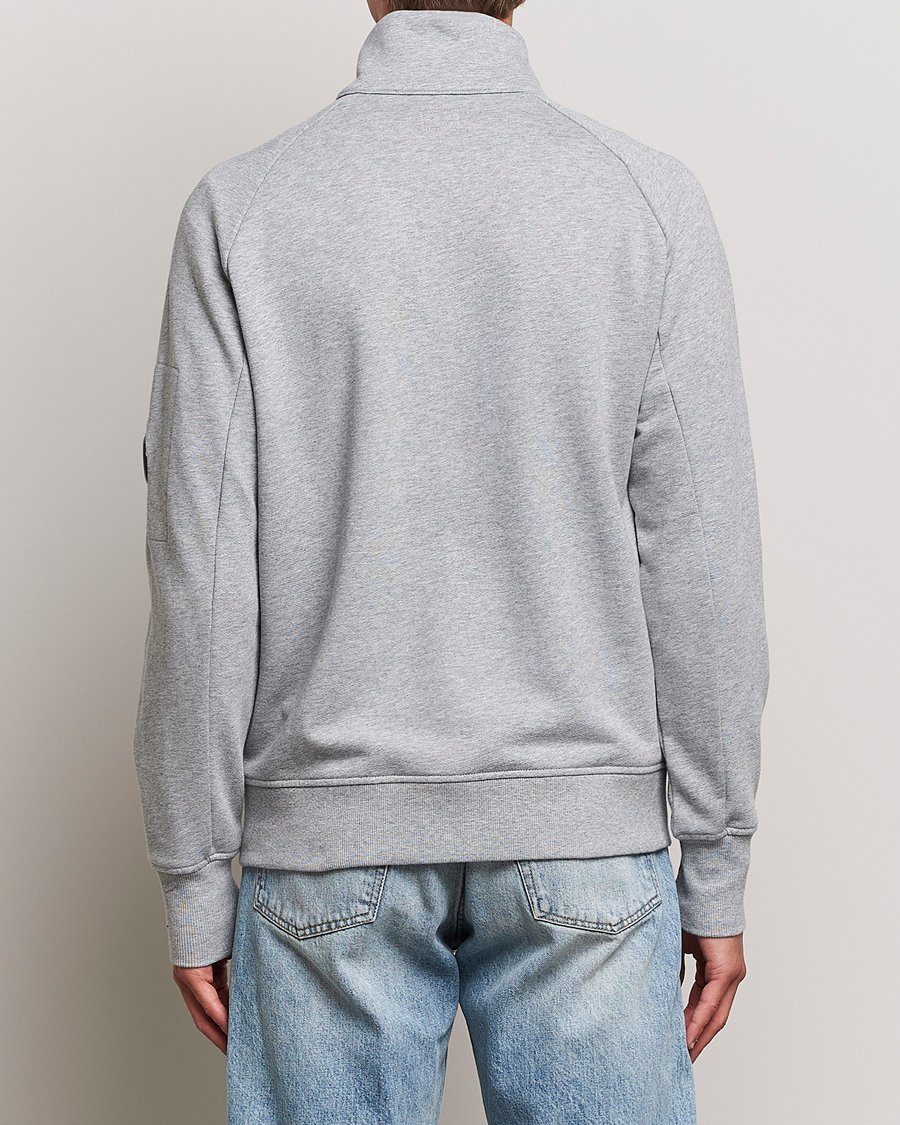 Herr | Fleecetröjor | C.P. Company | Diagonal Raised Fleece Full Zip Lens Sweatshirt Grey