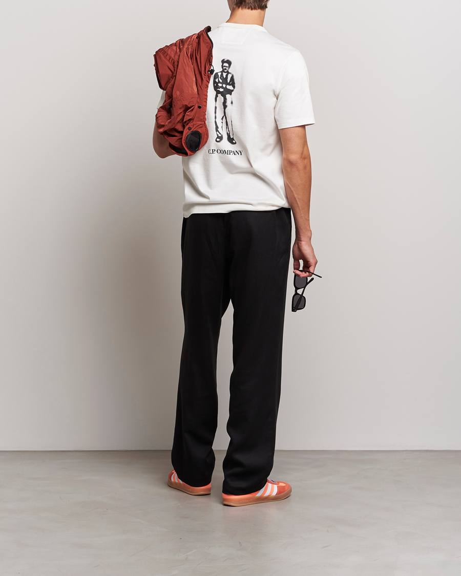 Herr | T-Shirts | C.P. Company | Mercerized Jersey Logo T-Shirt White