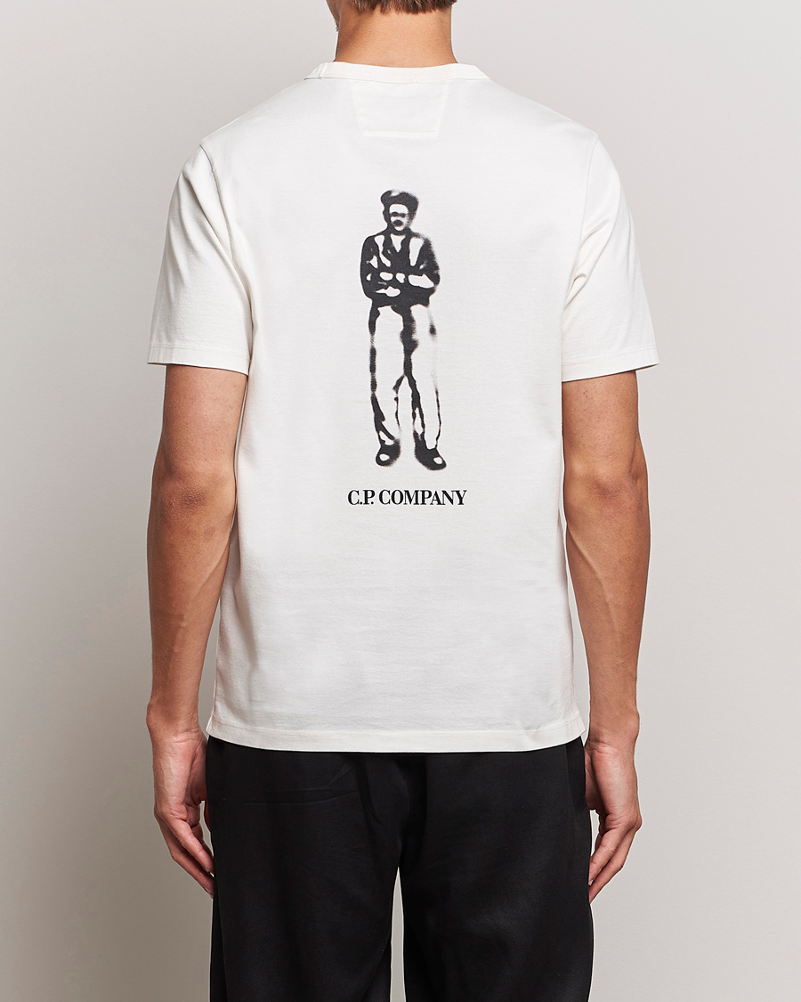 Herr | T-Shirts | C.P. Company | Mercerized Jersey Logo T-Shirt White