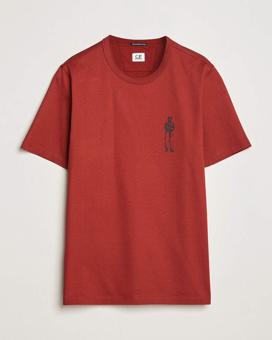 Herr | T-Shirts | C.P. Company | Mercerized Jersey Logo T-Shirt Wine