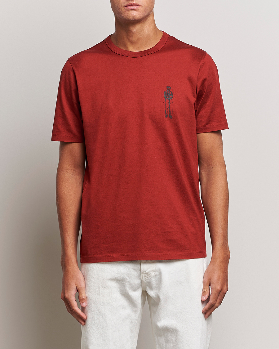 Herr | T-Shirts | C.P. Company | Mercerized Jersey Logo T-Shirt Wine