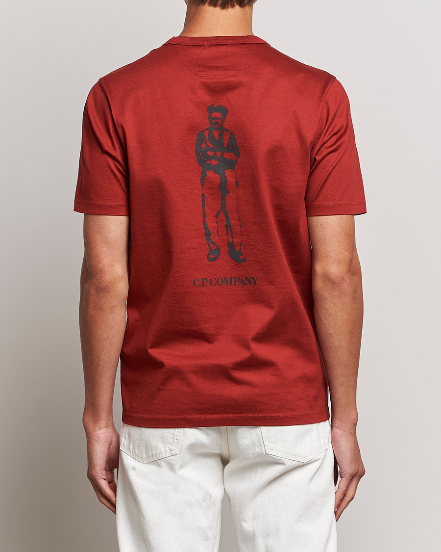 Herr | T-Shirts | C.P. Company | Mercerized Jersey Logo T-Shirt Wine