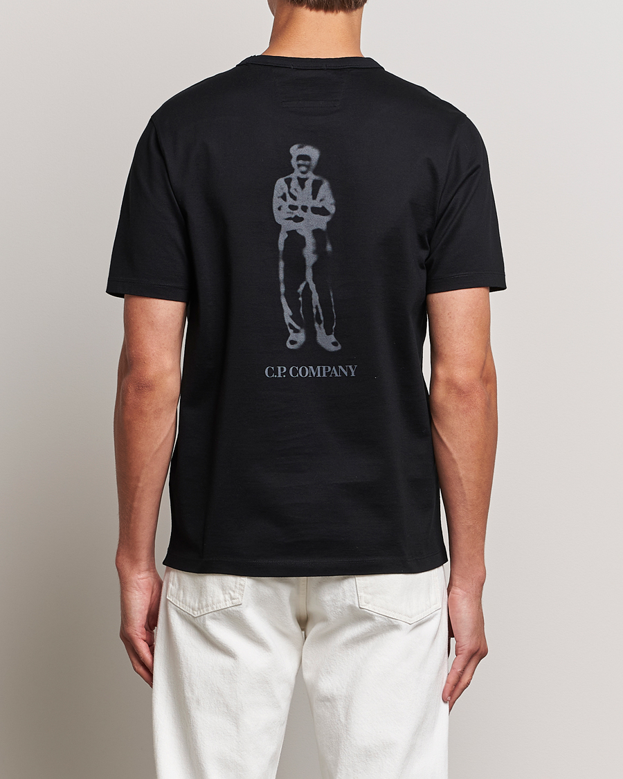 Herr | T-Shirts | C.P. Company | Mercerized Jersey Logo T-Shirt Black