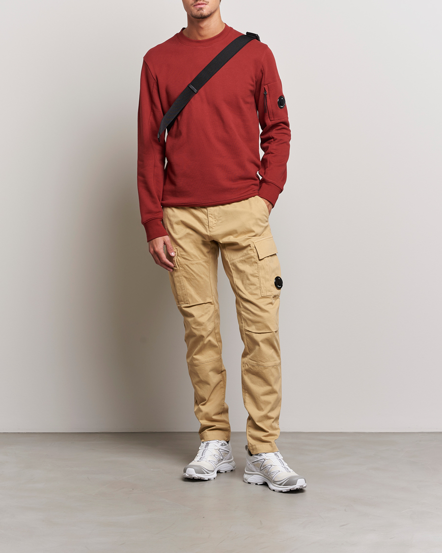 Herr | Byxor | C.P. Company | Stretch Satin Lens Cargo Pants Beige