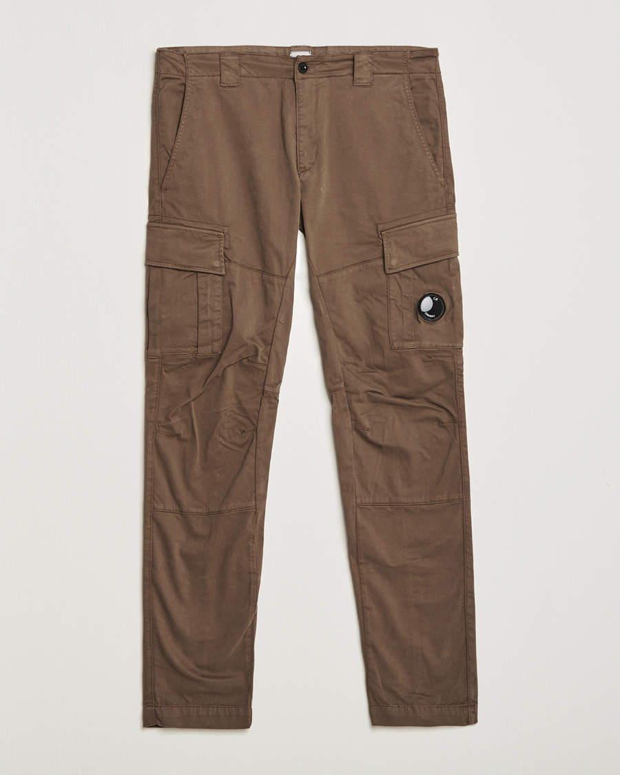 Herr | Byxor | C.P. Company | Stretch Satin Lens Cargo Pants Light Brown