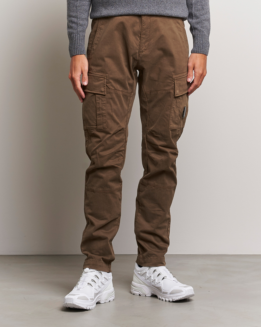 Herr | Byxor | C.P. Company | Stretch Satin Lens Cargo Pants Light Brown