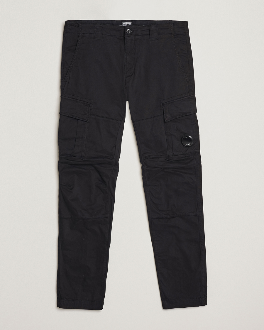 Herr | Byxor | C.P. Company | Stretch Satin Lens Cargo Pants Black