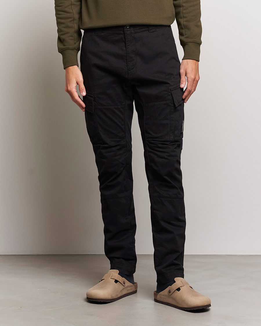 Herr | Cargobyxor | C.P. Company | Stretch Satin Lens Cargo Pants Black