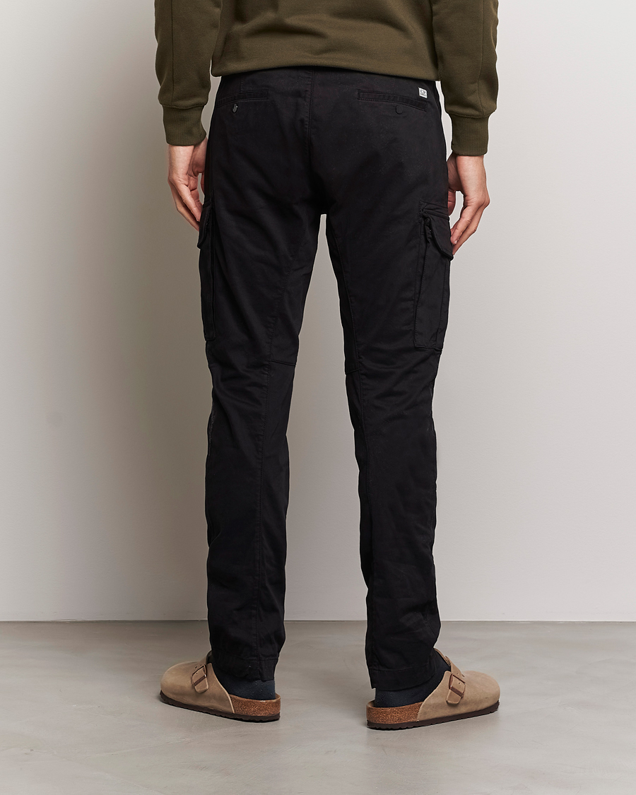 Herr | Byxor | C.P. Company | Stretch Satin Lens Cargo Pants Black
