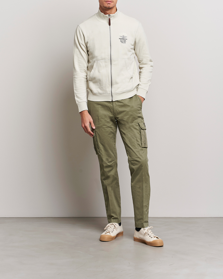 Herr | Byxor | Aeronautica Militare | Cotton Cargo Pants Green