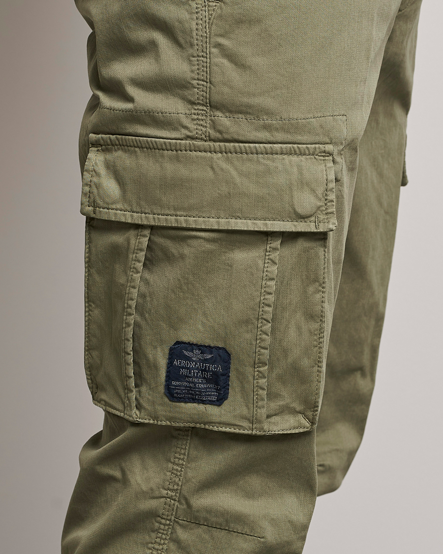 Herr | Byxor | Aeronautica Militare | Cotton Cargo Pants Green