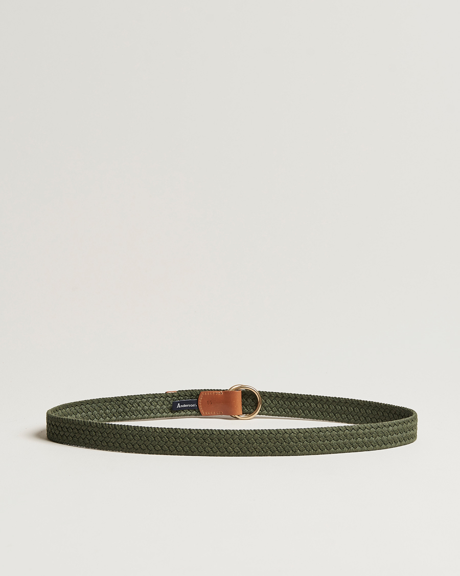 Herr | Anderson's | Anderson's | Woven Cotton Belt Green