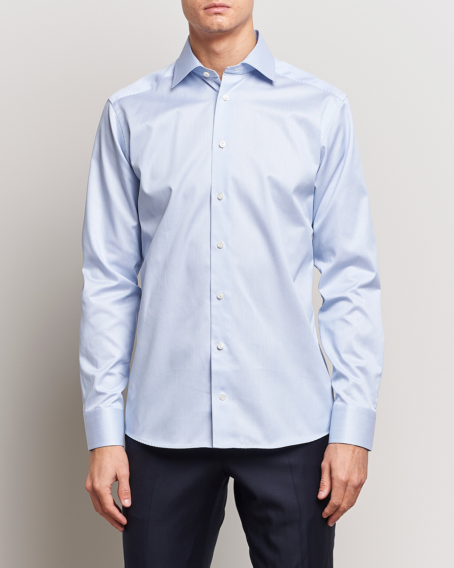 Herr |  | Eton | Slim Fit Signature Twill Shirt Blue/White