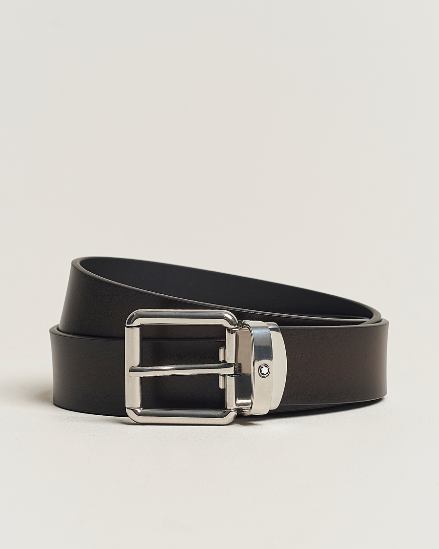 Herr | Släta bälten | Montblanc | 30mm Leather Belt Brown
