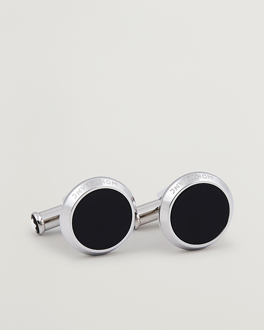 Herr | Montblanc Meisterstück Steel Cufflinks Black Onyx | Montblanc | Meisterstück Steel Cufflinks Black Onyx