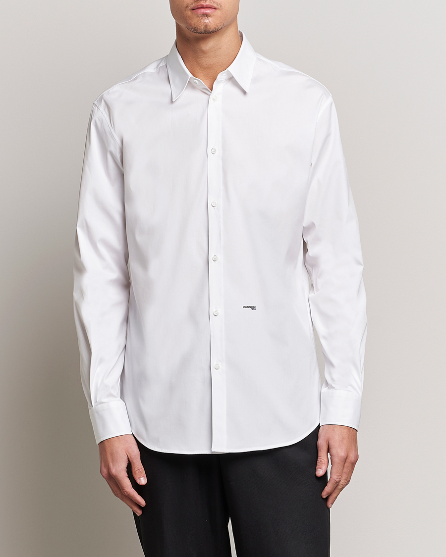 Herr | Skjortor | Dsquared2 | Relaxed Dan Poplin Shirt White