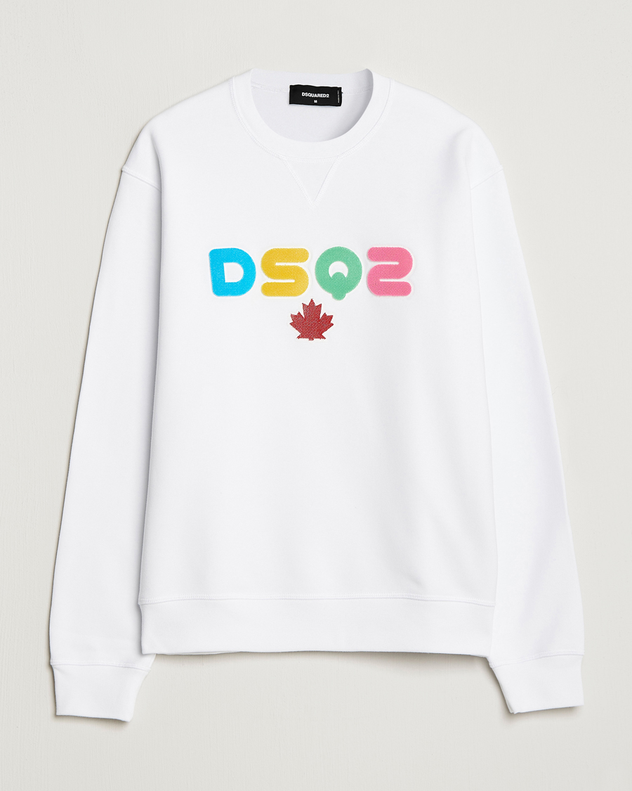 Herr | Tröjor | Dsquared2 | Cool Fit Leaf Sweatshirt White