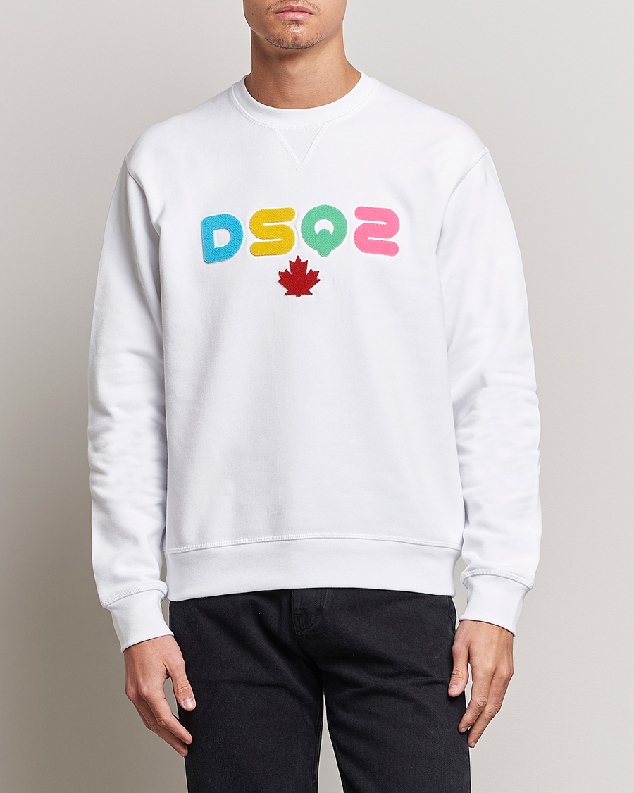 Herr | Tröjor | Dsquared2 | Cool Fit Leaf Sweatshirt White