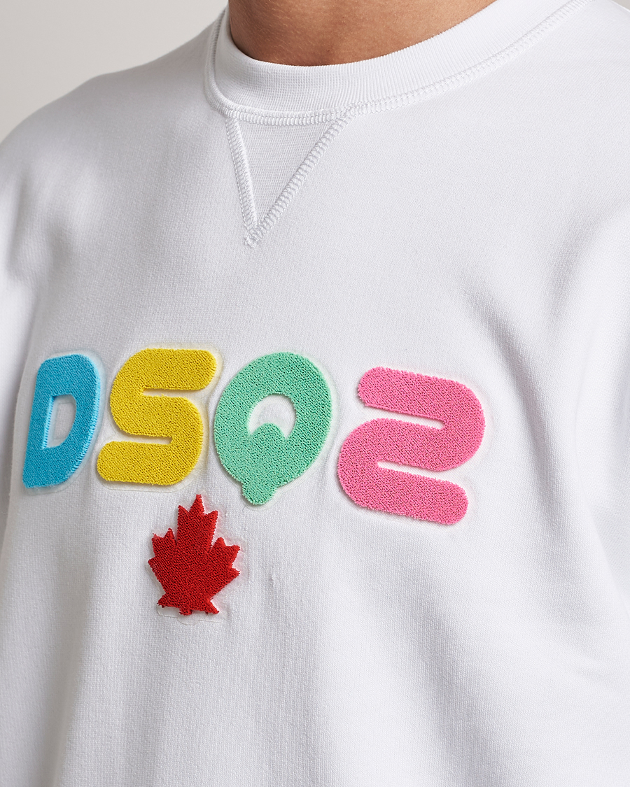 Herr | Tröjor | Dsquared2 | Cool Fit Leaf Sweatshirt White