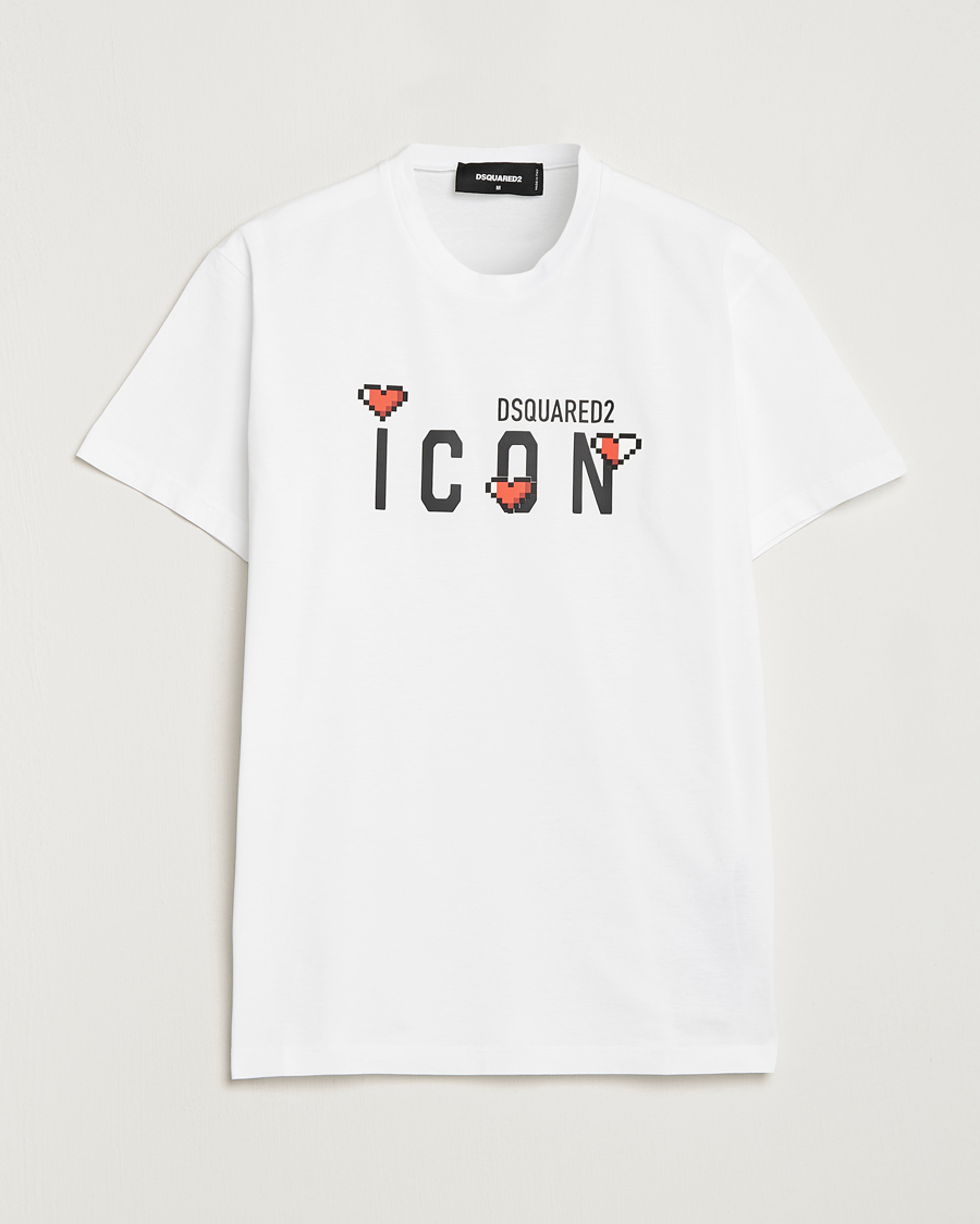 Herr | T-Shirts | Dsquared2 | Cool Fit Heart Icon Tee White