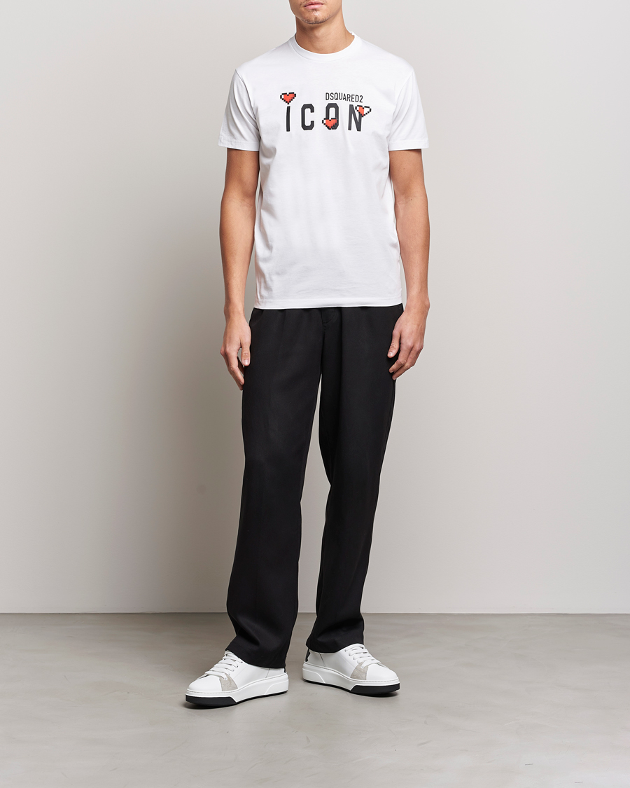 Herr | T-Shirts | Dsquared2 | Cool Fit Heart Icon Tee White