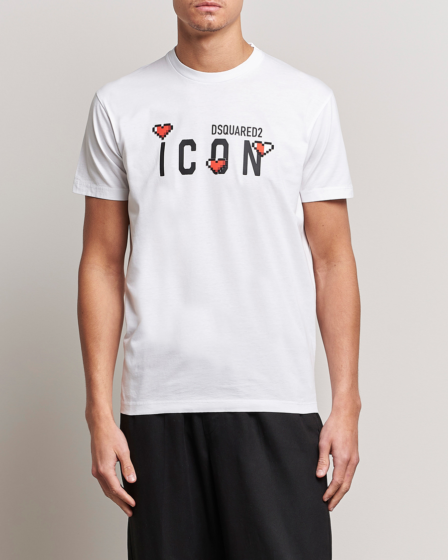 Herr | T-Shirts | Dsquared2 | Cool Fit Heart Icon Tee White