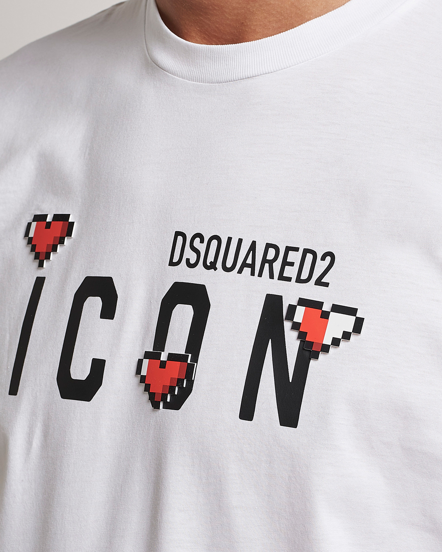 Herr | T-Shirts | Dsquared2 | Cool Fit Heart Icon Tee White