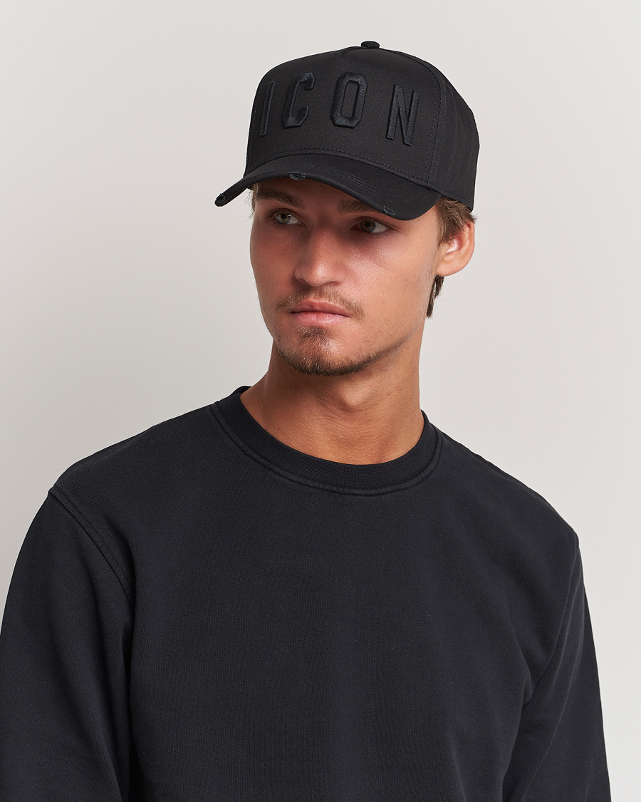 Herr | Dsquared2 Icon Baseball Cap Black/Black | Dsquared2 | Icon Baseball Cap Black/Black