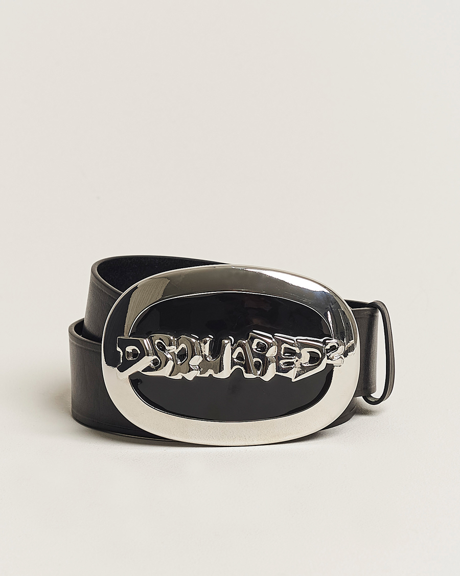 Herr | Dsquared2 Vintage Plaque Belt Black | Dsquared2 | Vintage Plaque Belt Black