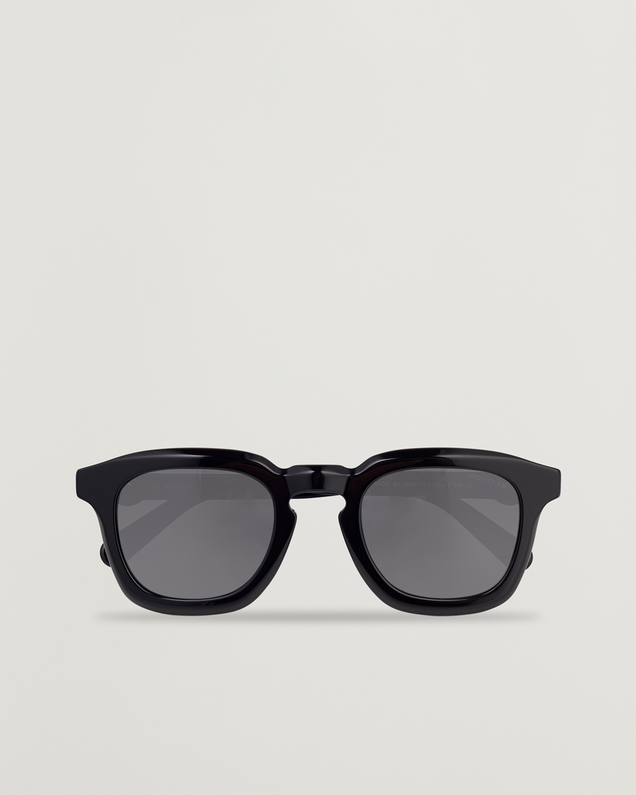 Herr | Moncler Lunettes Gradd Sunglasses Shiny Black/Smoke | Moncler Lunettes | Gradd Sunglasses Shiny Black/Smoke