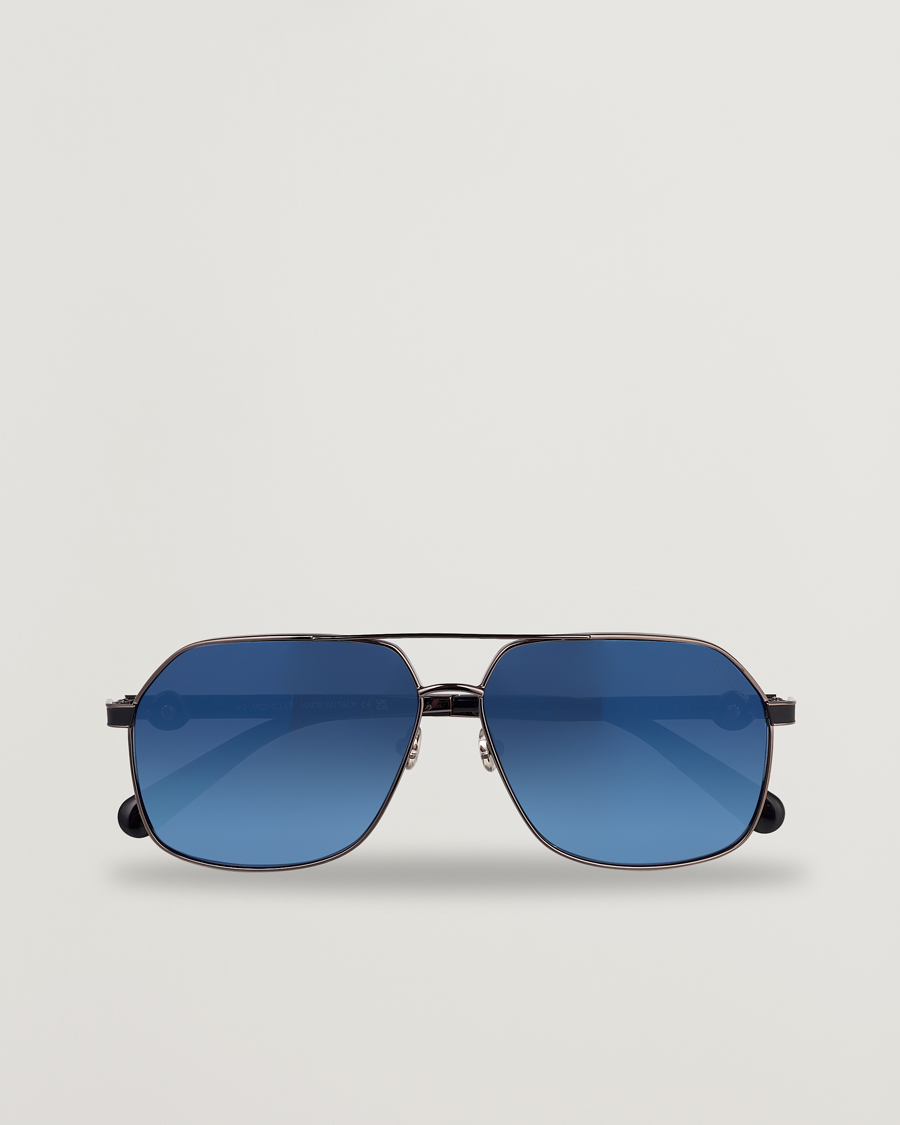Herr |  | Moncler Lunettes | Icepol Sunglasses Shiny Gunmetal/Blue Mirror