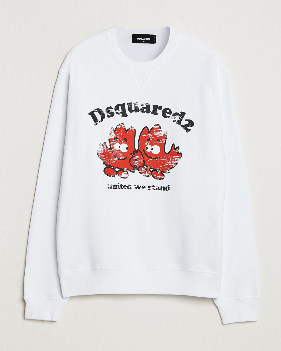 Herr | Tröjor | Dsquared2 | Cool Fit Crew Neck Sweatshirt White