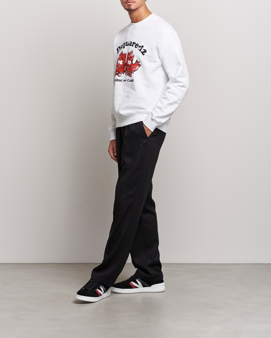 Herr | Tröjor | Dsquared2 | Cool Fit Crew Neck Sweatshirt White