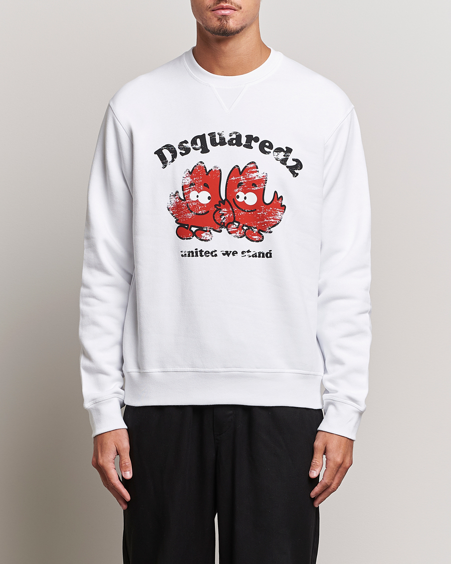 Herr | Tröjor | Dsquared2 | Cool Fit Crew Neck Sweatshirt White