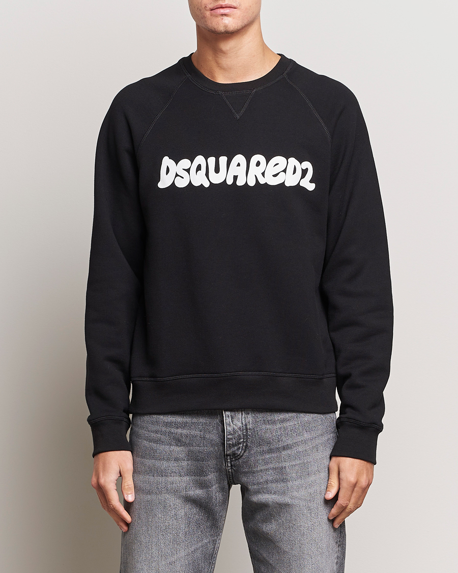 Herr | Luxury Brands | Dsquared2 | Cool Fit Crew Neck Sweatshirt Black