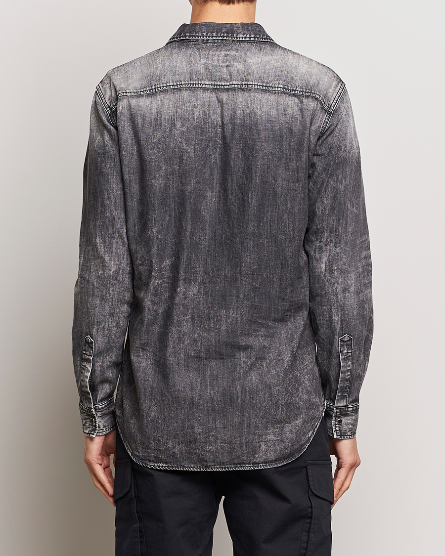 Herr | Skjortor | Dsquared2 | Tab Collar Denim Shirt Washed Grey