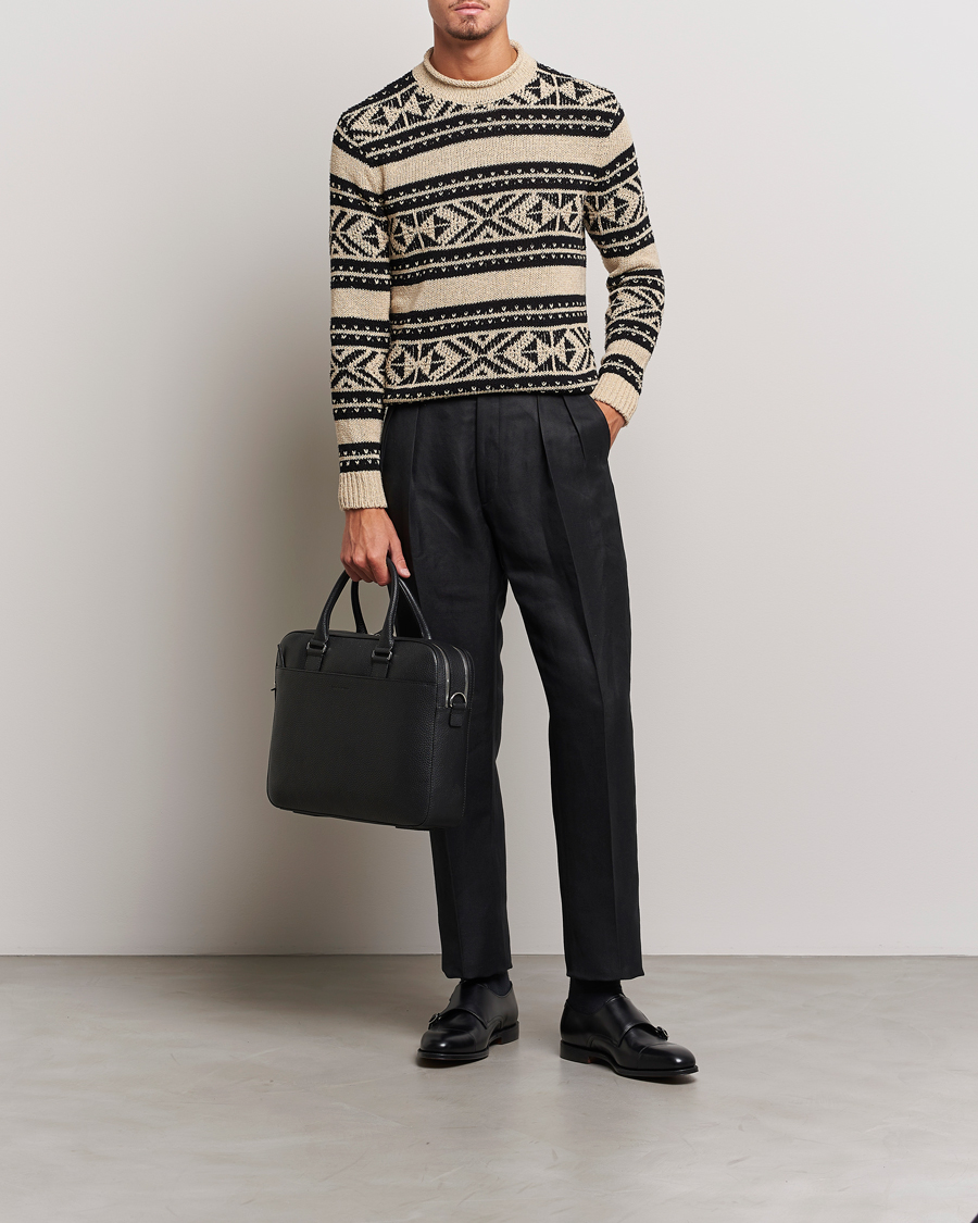 Herr | Byxor | Ralph Lauren Purple Label | Byron Pleated Trousers Black